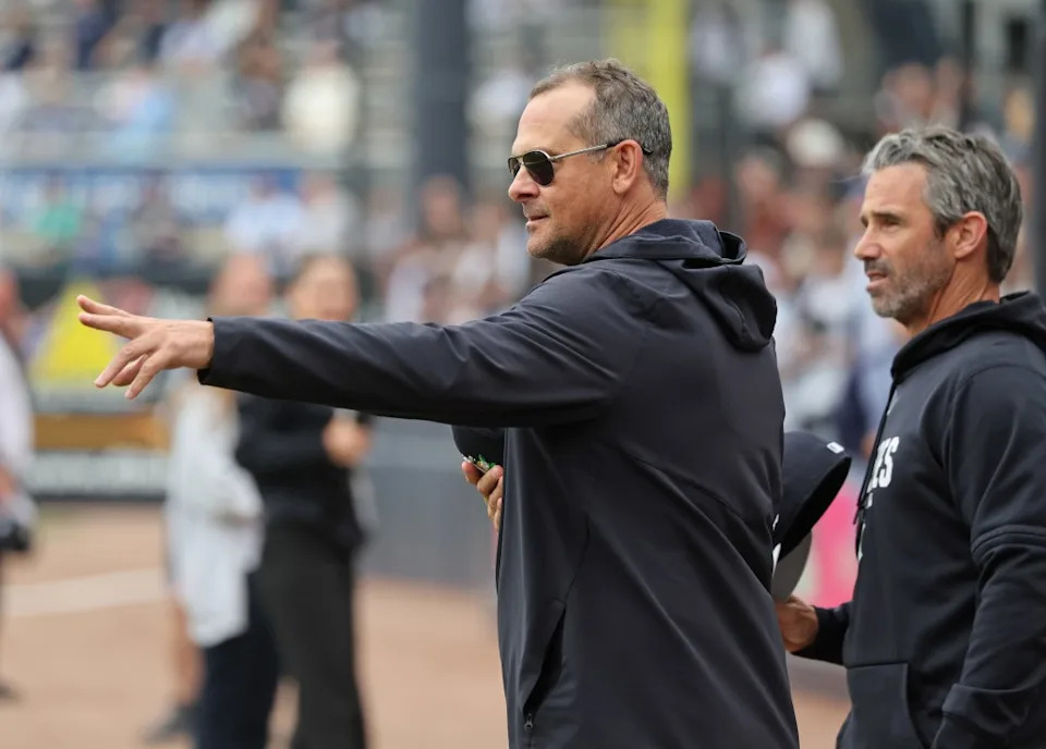 Aaron Boone is pictured before the Yankees’ Feb. 22 Grapefruit League game against the Mets. Charles Wenzelberg