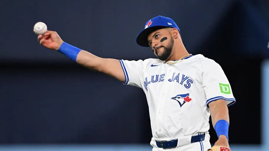 Anthony Santander of Toronto Blue Jays throws ball from right hand