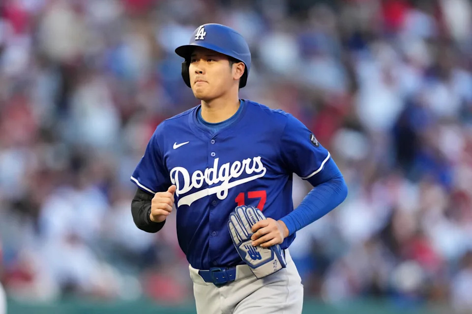 Los Angeles Dodgers designated hitter Shohei Ohtani playing in 2025 spring training.