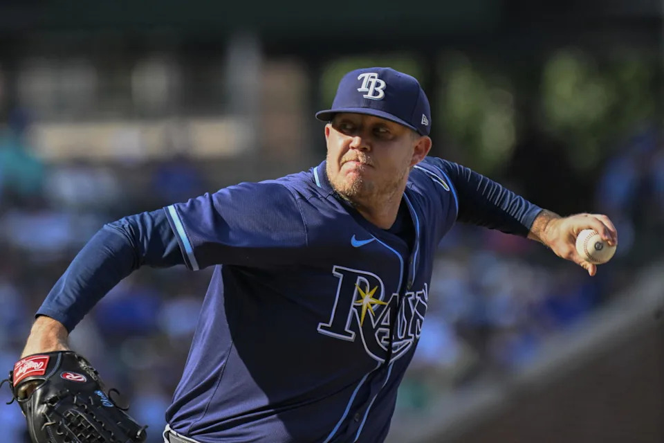 Tampa Bay Rays pitcher Garrett Cleavinger. Credit: Matt Marton-Imagn Images.