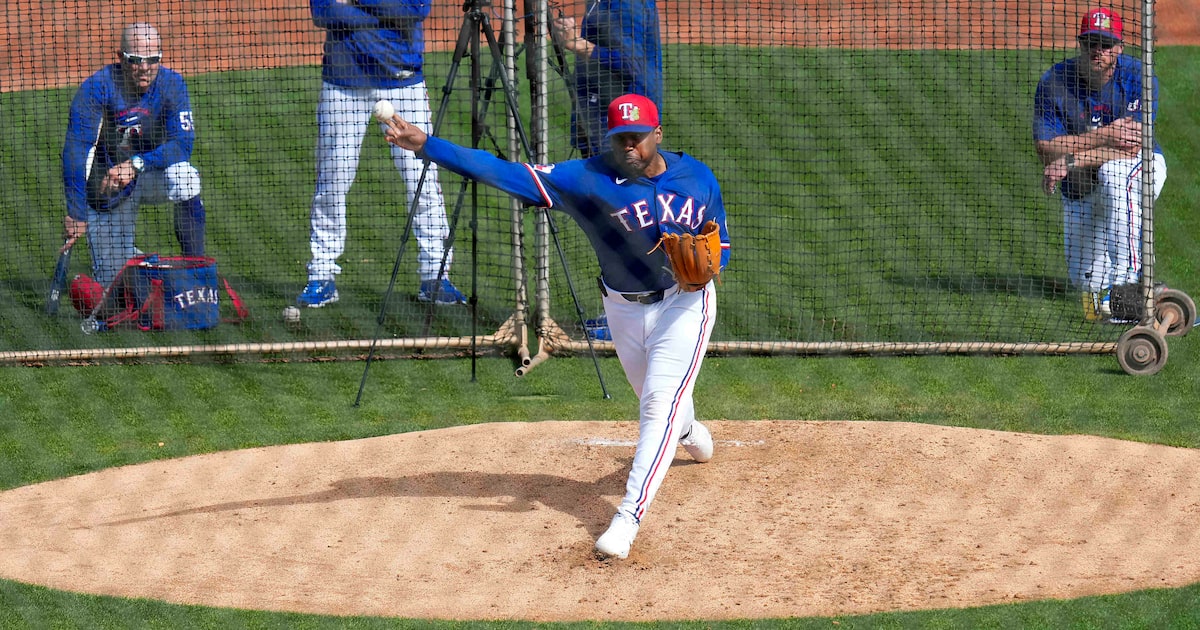 Kumar Rocker puts theory into practice during first live batting practice of Rangers camp