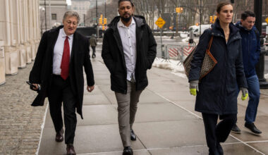 Cleveland Guardians' Emmanuel Clase arrives at Brooklyn federal court, Wednesday, Feb. 18, 2026, in New York. Photo: Yuki Iwamura/AP