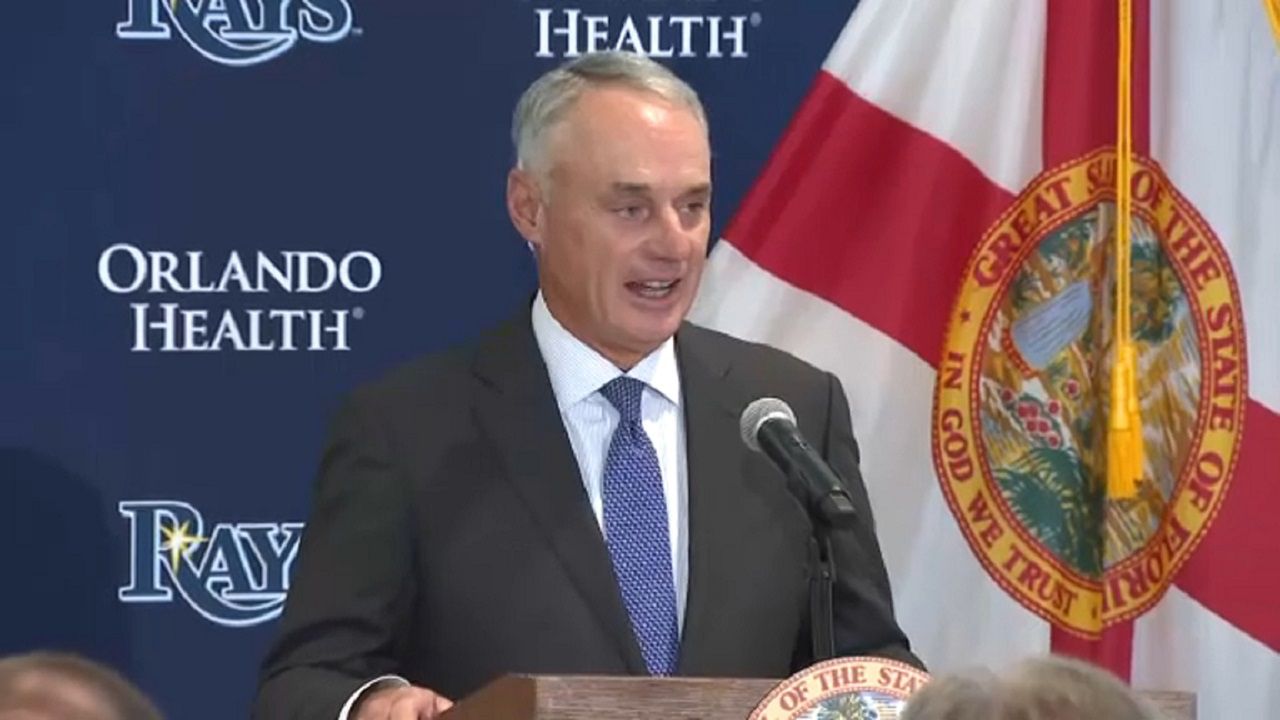MLB Commissioner Rob Manfred said he believes baseball will succed in Tampa Bay. (Spectrum News image)