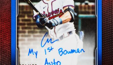 A father shooting photo for his son’s first Bowman baseball card a ‘dream come true’