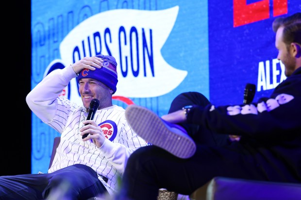 New Cubs player Alex Bregman attends a discussion during the Cubs Convention at the Sheraton Grand Chicago Riverwalk on Jan. 17, 2026. (John J. Kim/Chicago Tribune)