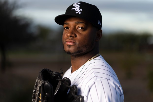Chicago White Sox relief pitcher Prelander Berroa participates in media day during Spring Training at Camelback Ranch in Glendale, Ariz., on Tuesday, Feb. 17, 2026. (Eileen T. Meslar/Chicago Tribune)