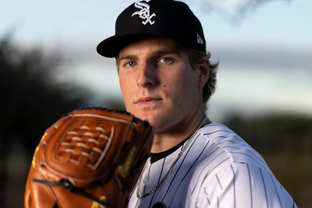 Chicago White Sox starting pitcher Jonathan Cannon participates in media day during Spring Training at Camelback Ranch in Glendale, Ariz., on Tuesday, Feb. 17, 2026. (Eileen T. Meslar/Chicago Tribune)