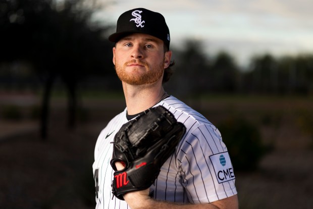 Chicago White Sox starting pitcher Shane Smith participates in media day during Spring Training at Camelback Ranch in Glendale, Ariz., on Tuesday, Feb. 17, 2026. (Eileen T. Meslar/Chicago Tribune)