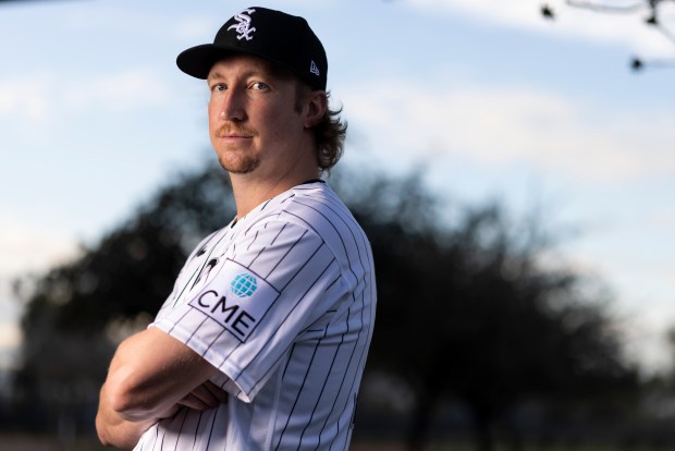 Chicago White Sox starting pitcher Erick Fedde participates in media day during Spring Training at Camelback Ranch in Glendale, Ariz., on Tuesday, Feb. 17, 2026. (Eileen T. Meslar/Chicago Tribune)