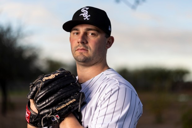 Chicago White Sox relief pitcher Brandon Eisert participates in media day during Spring Training at Camelback Ranch in Glendale, Ariz., on Tuesday, Feb. 17, 2026. (Eileen T. Meslar/Chicago Tribune)