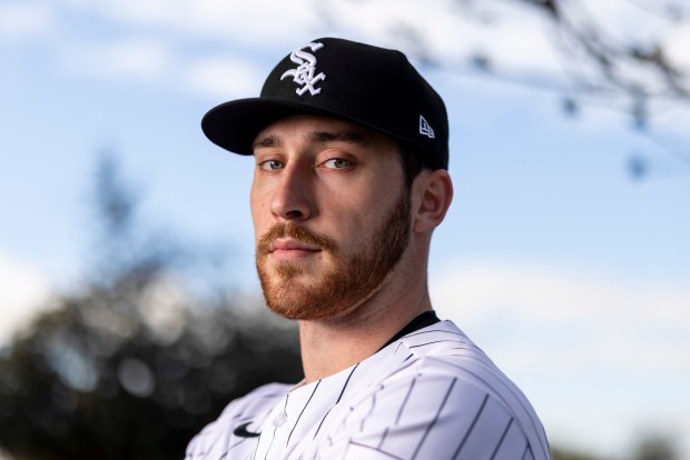 Chicago White Sox pitcher David Sandlin participates in media day during spring training at Camelback Ranch in Glendale, Ariz., on Tuesday, Feb. 17, 2026. (Eileen T. Meslar/Chicago Tribune)
