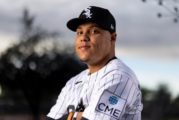 Chicago White Sox relief pitcher Wikelman Gonzalez participates in media day during spring training at Camelback Ranch, Feb. 17, 2026. (Eileen T. Meslar/Chicago Tribune)