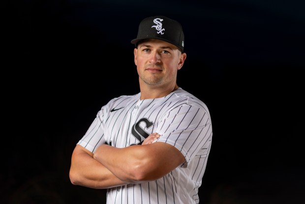 Chicago White Sox third base coach Justin Jirschele participates in media day during Spring Training at Camelback Ranch in Glendale, Ariz., on Tuesday, Feb. 17, 2026. (Eileen T. Meslar/Chicago Tribune)