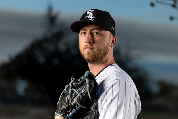 Chicago White Sox pitcher Duncan Davitt participates in media day during spring training at Camelback Ranch in Glendale, Ariz., on Tuesday, Feb. 17, 2026. (Eileen T. Meslar/Chicago Tribune)