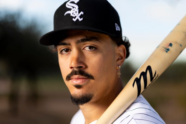 Chicago White Sox third baseman Miguel Vargas participates in media day during Spring Training at Camelback Ranch in Glendale, Ariz., on Tuesday, Feb. 17, 2026. (Eileen T. Meslar/Chicago Tribune)