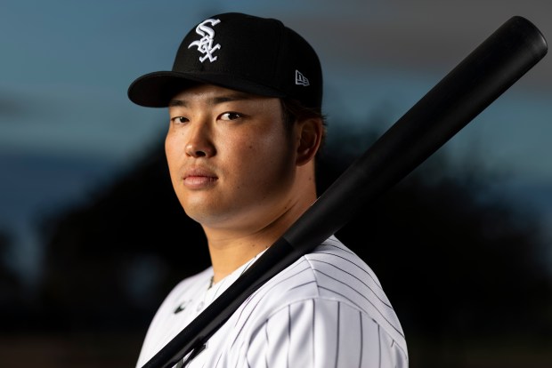 Chicago White Sox infielder Munetaka Murakami participates in media day during Spring Training at Camelback Ranch in Glendale, Ariz., on Tuesday, Feb. 17, 2026. (Eileen T. Meslar/Chicago Tribune)