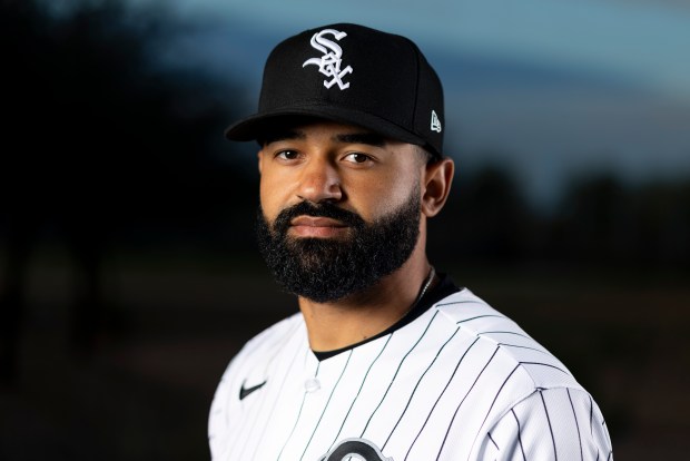 Chicago White Sox center fielder Derek Hill participates in media day during Spring Training at Camelback Ranch in Glendale, Ariz., on Tuesday, Feb. 17, 2026. (Eileen T. Meslar/Chicago Tribune)
