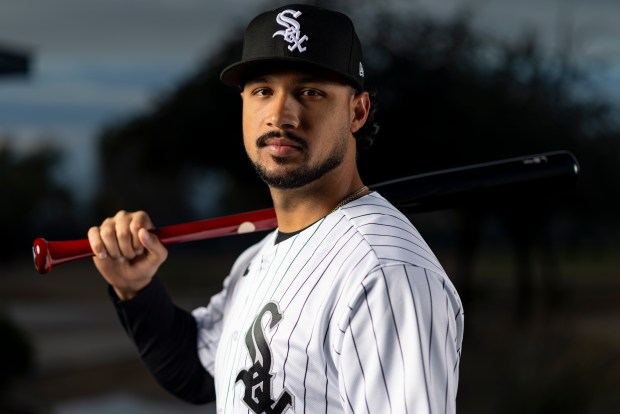 Chicago White Sox center fielder Everson Pereira participates in media day during Spring Training at Camelback Ranch in Glendale, Ariz., on Tuesday, Feb. 17, 2026. (Eileen T. Meslar/Chicago Tribune)