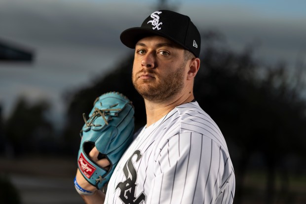 Chicago White Sox relief pitcher Anthony Kay participates in media day during Spring Training at Camelback Ranch in Glendale, Ariz., on Tuesday, Feb. 17, 2026. (Eileen T. Meslar/Chicago Tribune)