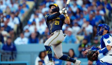 Brewers INF Caleb Durbin (Photo by Mary DeCicco/MLB photos via Getty Images)