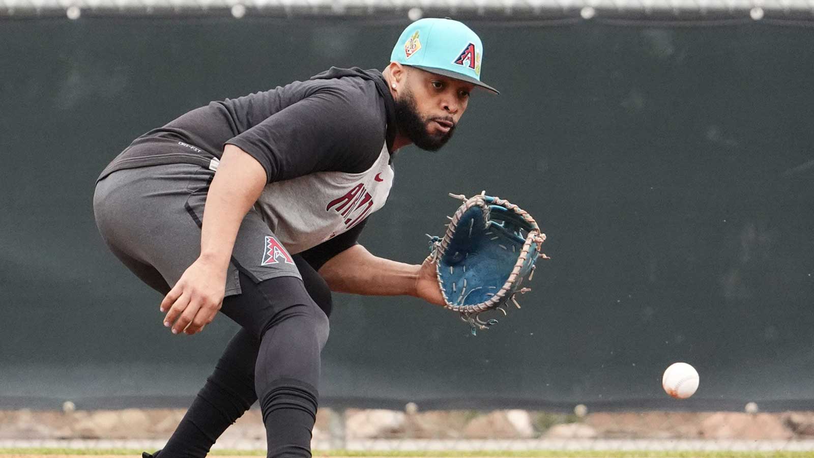 Arizona Diamondbacks Carlos Santana during spring training workouts at Salt River Fields on Feb. 13, 2026, Scottsdale.