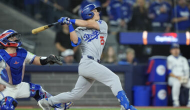 Los Angeles Dodgers second baseman Tommy Edman in the 2025 World Series.