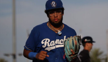 Emil Morales trots across the infield as a member of the Rancho Cucamonga Quakes during the 2025 California League season in this undated photo. (Rancho Cucamonga Quakes)