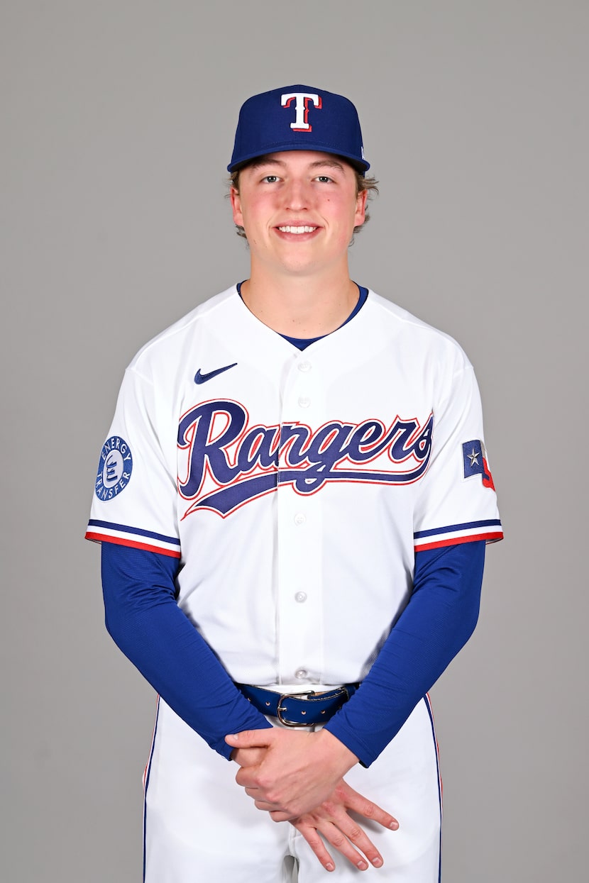 SURPRISE, AZ - FEBRUARY 17: Josh Trentadue #90 of the Texas Rangers poses for a photo during...