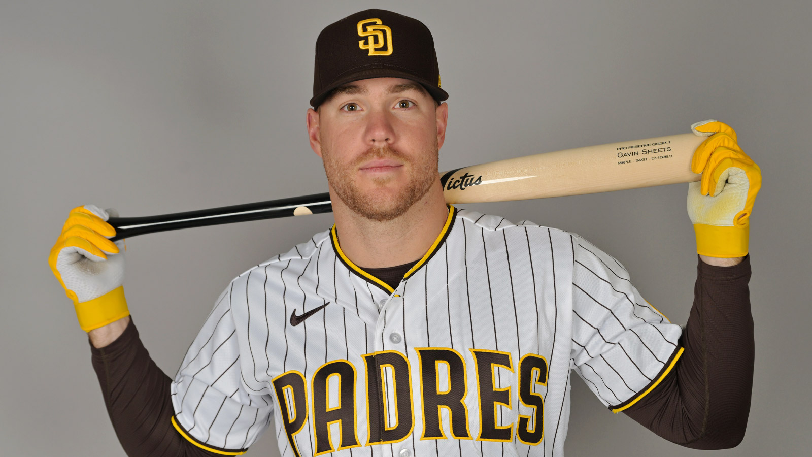 San Diego Padres left fielder Gavin Sheets (30) during spring training photo day. 