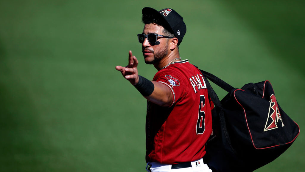 David Peralta #6 of the Arizona Diamondbacks...