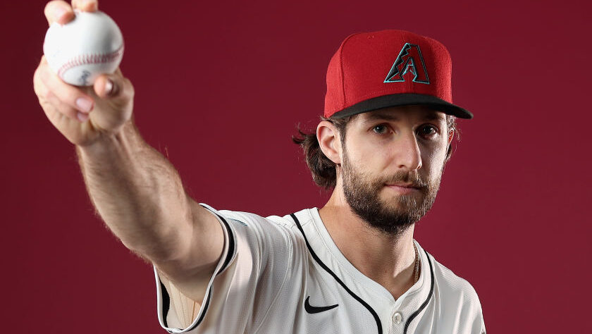 Zac Gallen #23 of the Arizona Diamondbacks...