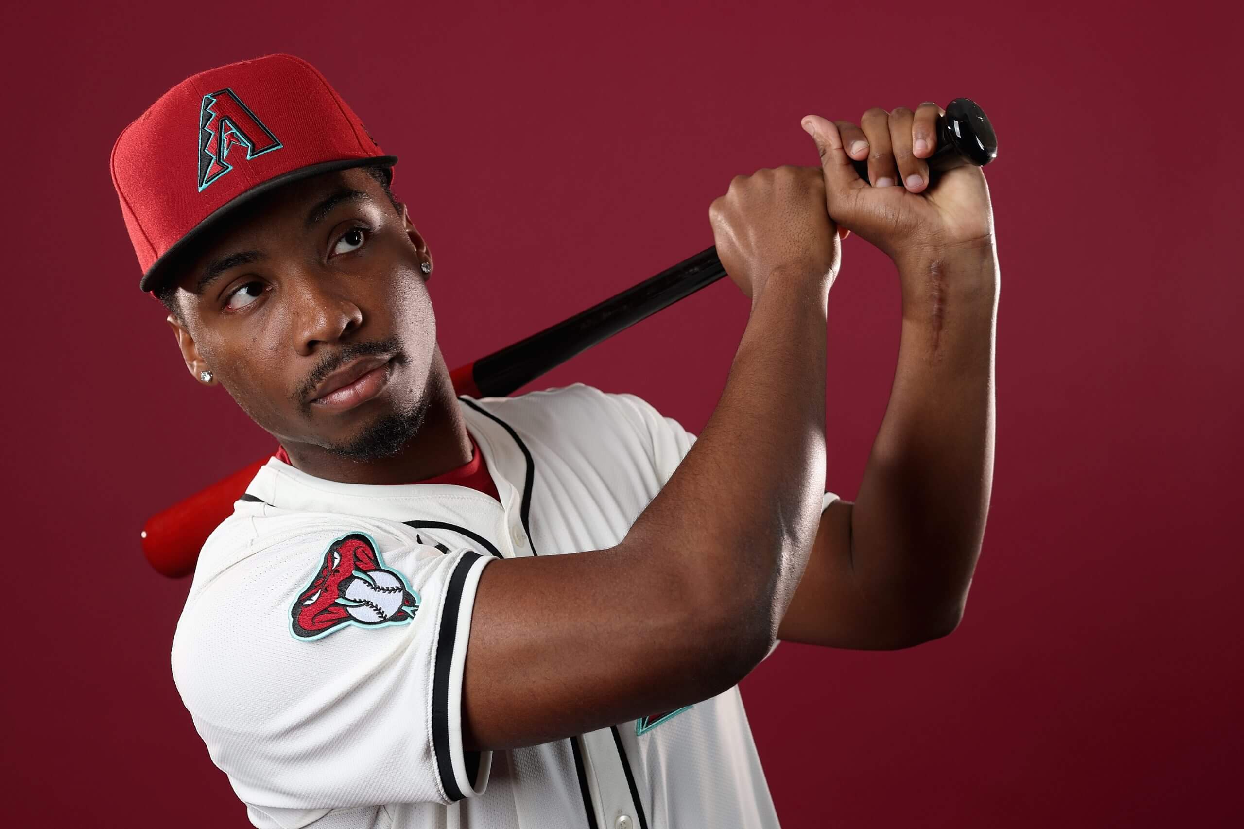Gino Groover #91 of the Arizona Diamondbacks poses for a portrait during photo day at Salt River Fields at Talking Stick on February 19, 2025 in Scottsdale, Arizona. (Photo by Christian Petersen/Getty Images)SCOTTSDALE, ARIZONA - FEBRUARY 19: Gino Groover #91 of the Arizona Diamondbacks poses for a portrait during photo day at Salt River Fields at Talking Stick on February 19, 2025 in Scottsdale, Arizona. 