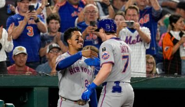 Mark Vientos and Brett Baty with Mets