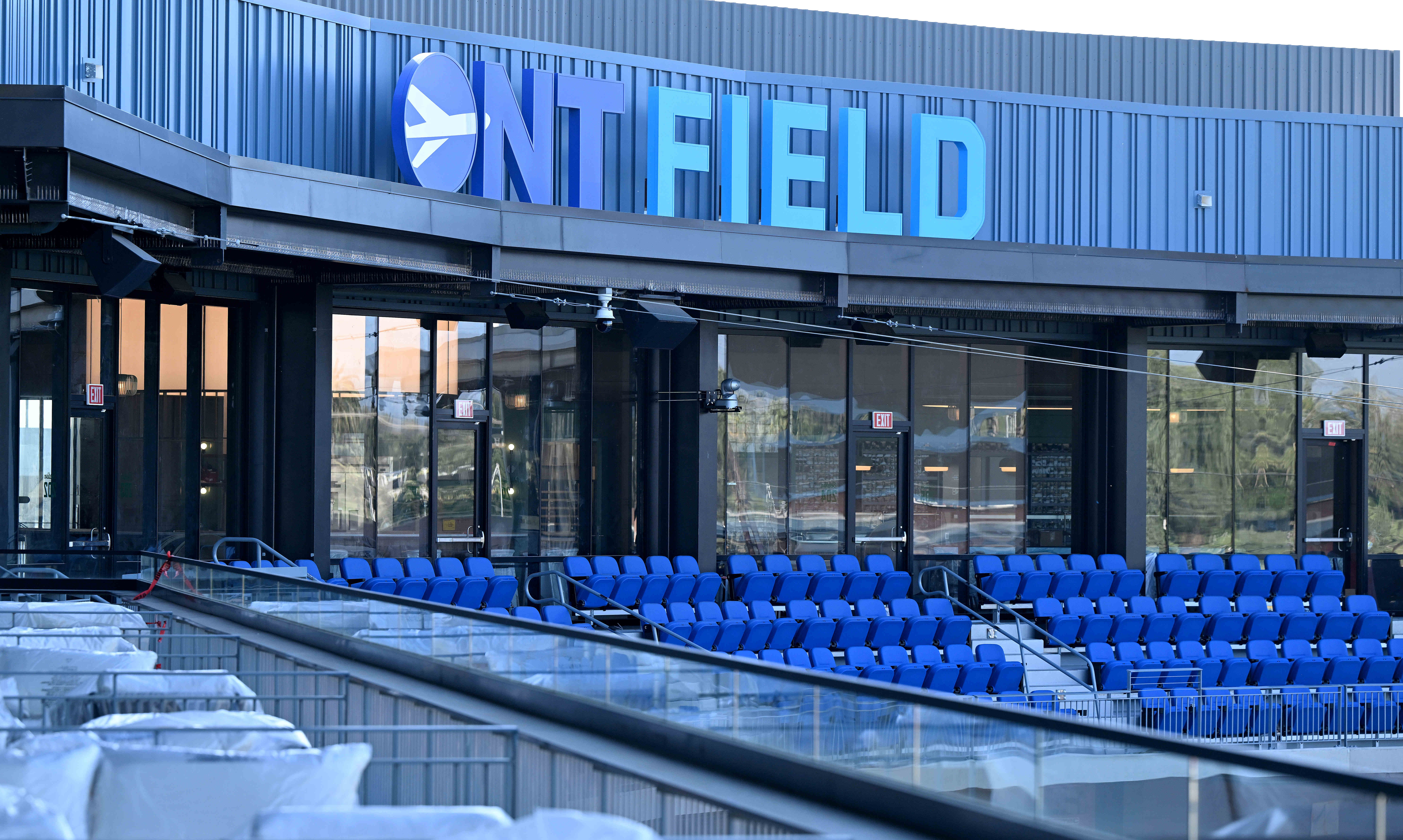 The Dugout Club on the second level is seen Friday,...