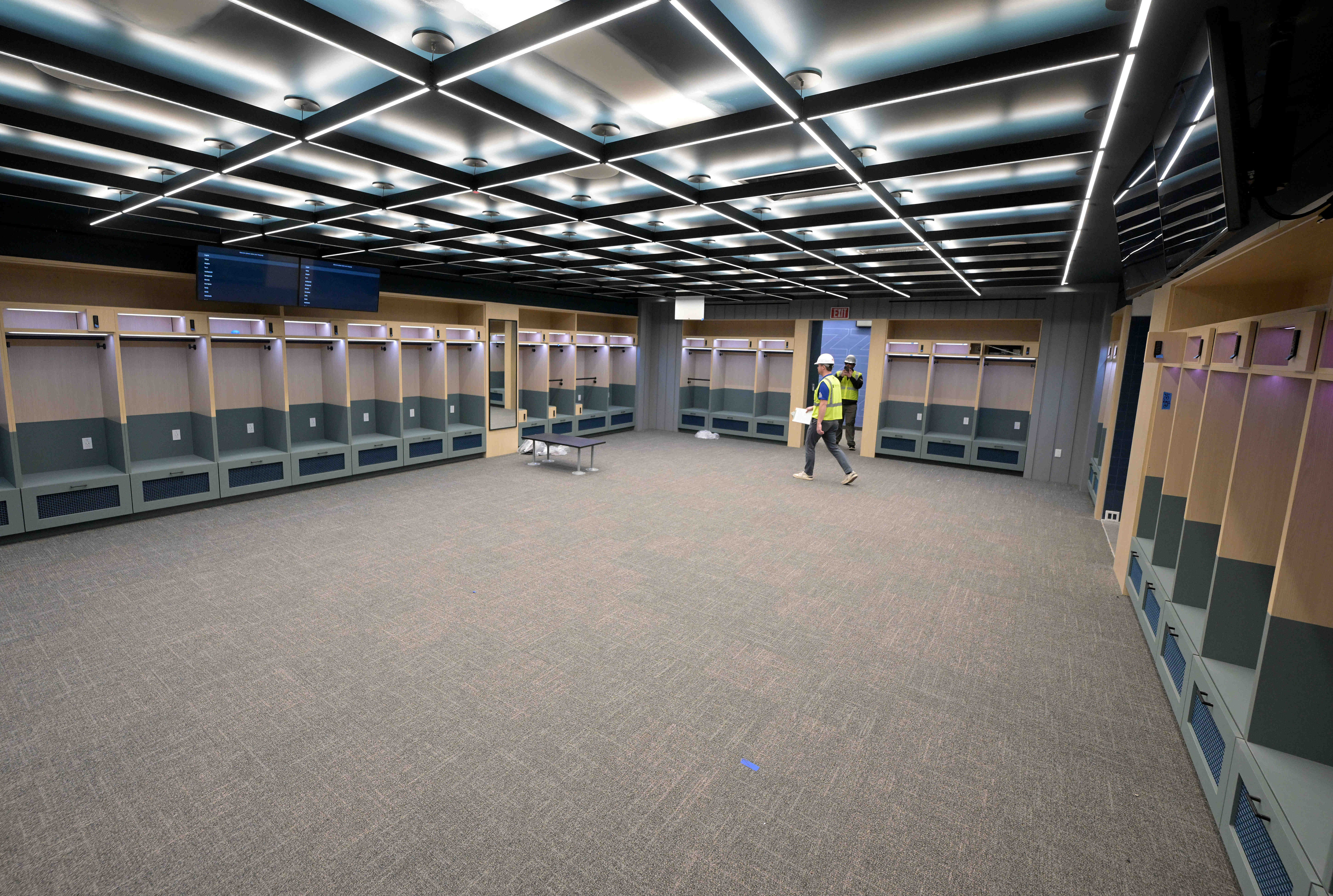 The Ontario Tower Buzzers’ locker room is seen Friday, Feb....