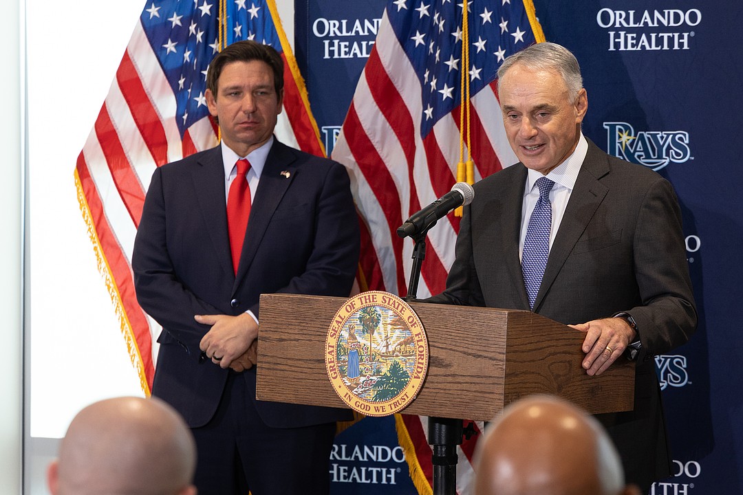 DeSantis, MLB commissioner support Tampa Bay Rays' stadium plans