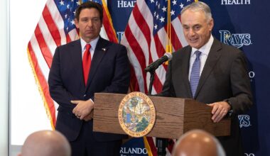 DeSantis, MLB commissioner support Tampa Bay Rays' stadium plans
