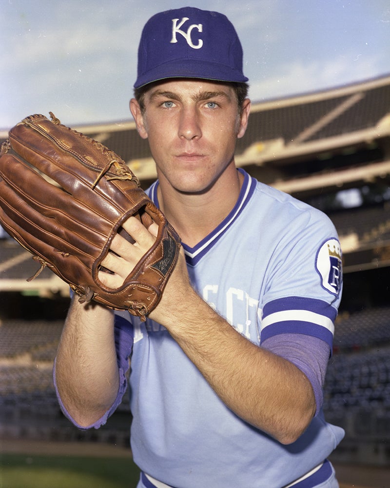 Head and shoulders portrait of Mark Littell in Kansas City uniform