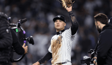 Article discussing Joel Sherman’s report that the Yankees could manipulate Anthony Volpe’s service time after shoulder surgery to extend team control through 2029, examining the financial implications, roster strategy, and potential backlash from fans.