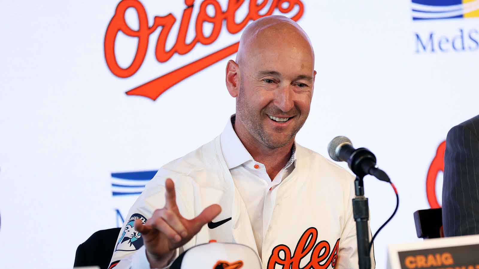 Craig Albernaz is introduced as the new Baltimore Orioles manager at Warehouse Bar.