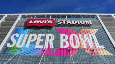 Feb 8, 2026; Santa Clara, CA, USA; A general view of the stadium before the game between New England Patriots and Seattle Seahawks in Super Bowl LX at Levi's Stadium.
