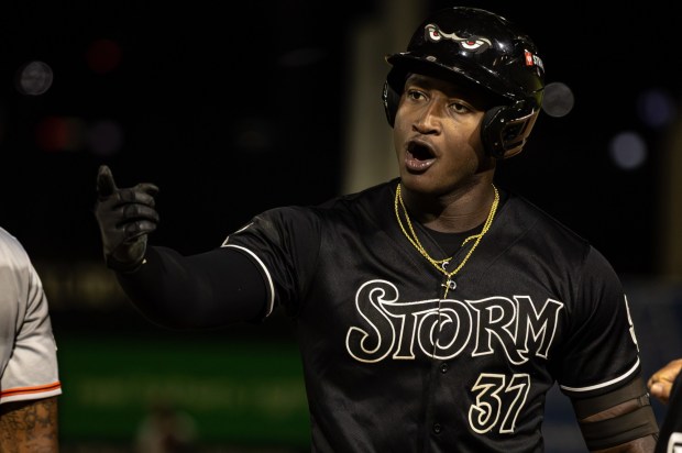 The Padres signed Alex McCoy for $150,000 as an undrafted free agent in July 2024. (Artur Ivanov / Lake Elsinore Storm)(Artur Ivanov / Lake Elsinore Storm)
