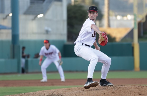 Padres left-hander Kash Mayfield made his professional debut on April 8, 2025, at low Single-A Lake Elsinore. (Artur Ivanov/Lake Elsinore Storm)
