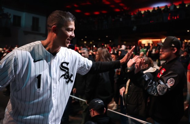 Chicago White Sox manager Will Venable is introduced during SoxFest at the Ramova Theatre in Chicago's Bridgeport neighborhood on Friday, Jan. 30, 2026. (Chris Sweda/Chicago Tribune)