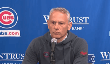 Jed Hoyer and Carter Hawkins meet the media on pitcher/catcher report day