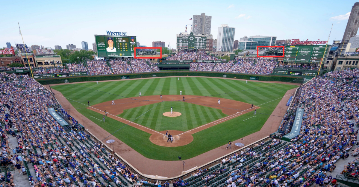 The Cubs are proposing two new advertising signs facing Wrigley Field