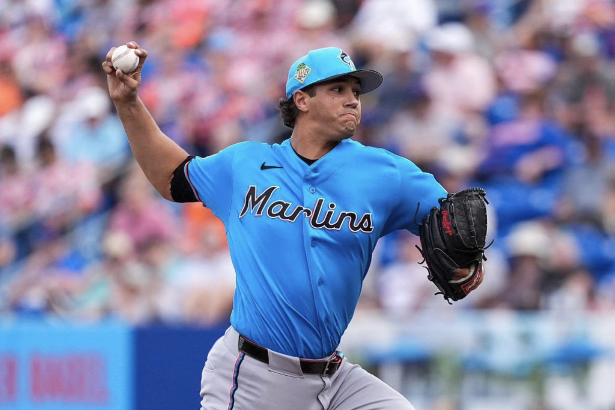 2026 spring training leaderboards: Max pitch velocity, exit velocity for Marlins players - Marlins