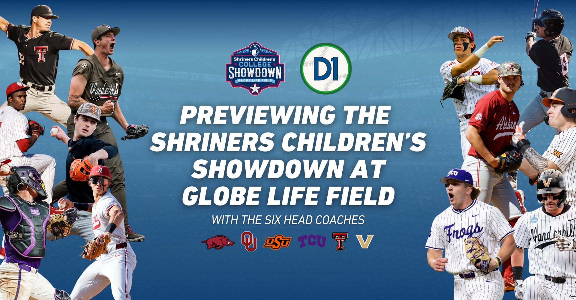 Previewing The 2026 Shriners Children’s College Showdown With The Six Head Coaches • D1Baseball