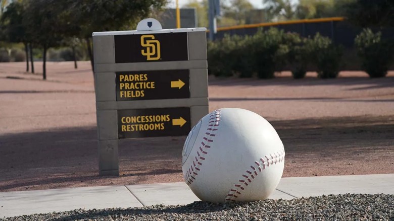 The San Diego Padres have been conducting skill drills in Peoria before the start of the games.