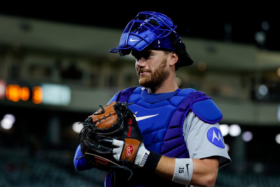 MLB: Chicago Cubs at Athletics, Carson Kelly